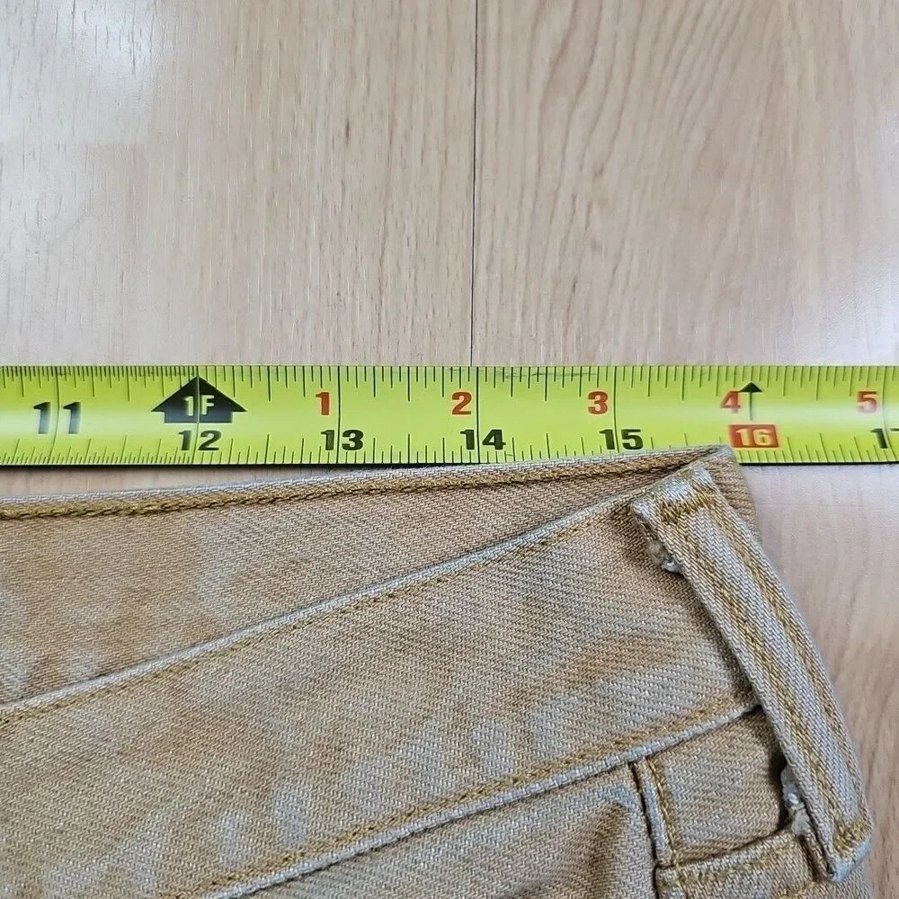 Vintage Levis 501 Jeans Mens 34x30 Tan Denim Button Fly Straight Brown Pants‎